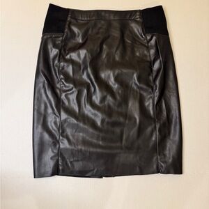 Vero Moda Black Vegan Leather Pencil Skirt